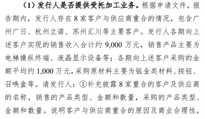 伟邦科技归母扣非净利三连降8家客户与供应商重合合理性遭问询